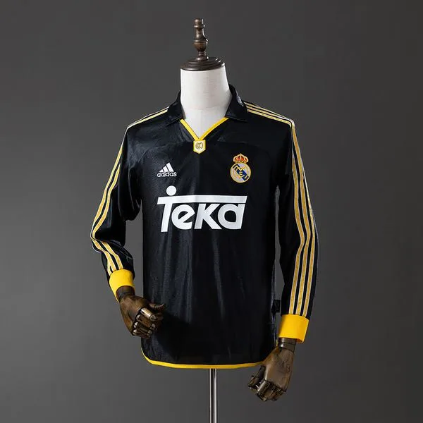 Camiseta de fútbol Real Madrid 1999/01 VISITANTE MANGA LARGA VERSION FAN